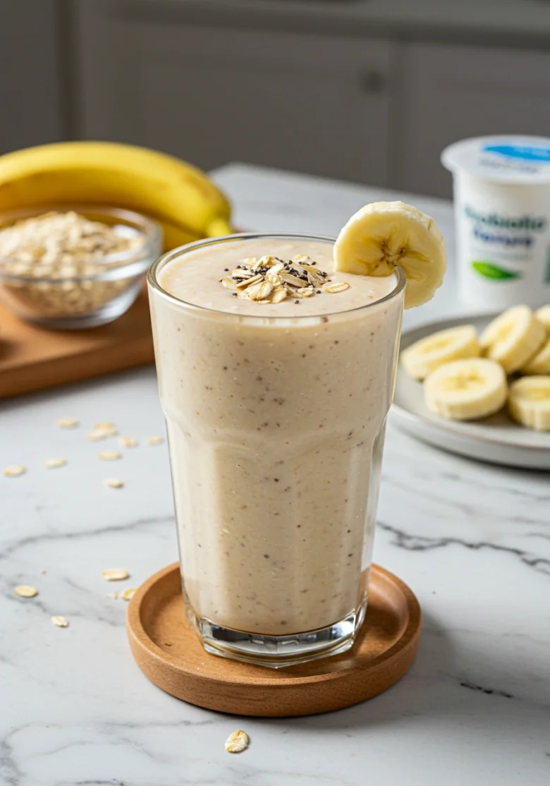 Digestive health probiotic smoothie - gut-friendly drink for bloating and digestion